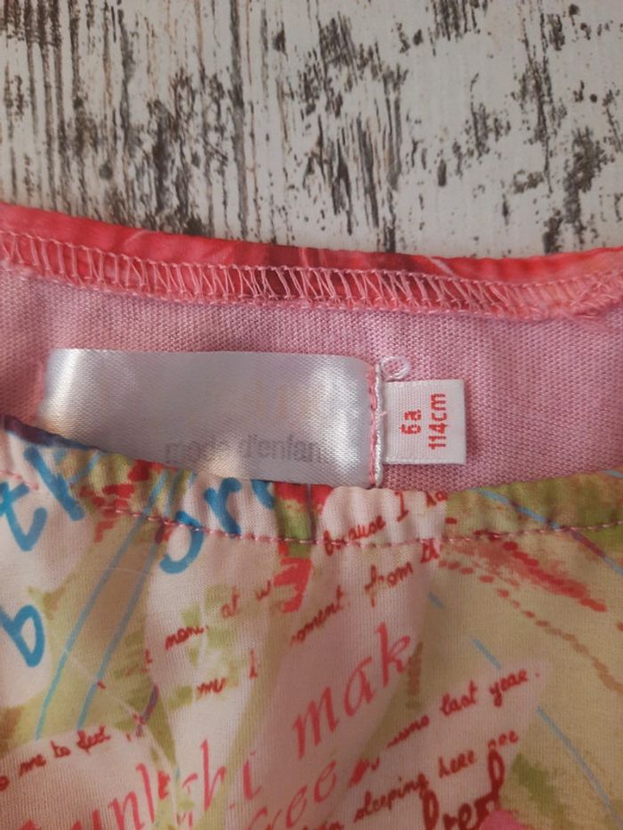 Top à fleur  fille doublé - photo numéro 3