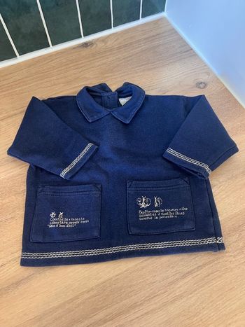 Sweat bleu marine DPAM 12 mois