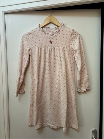 Chemise de nuit en velours rose clair Cyrillus 10 ans