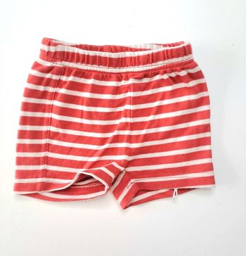 Short rayé rouge 12 mois