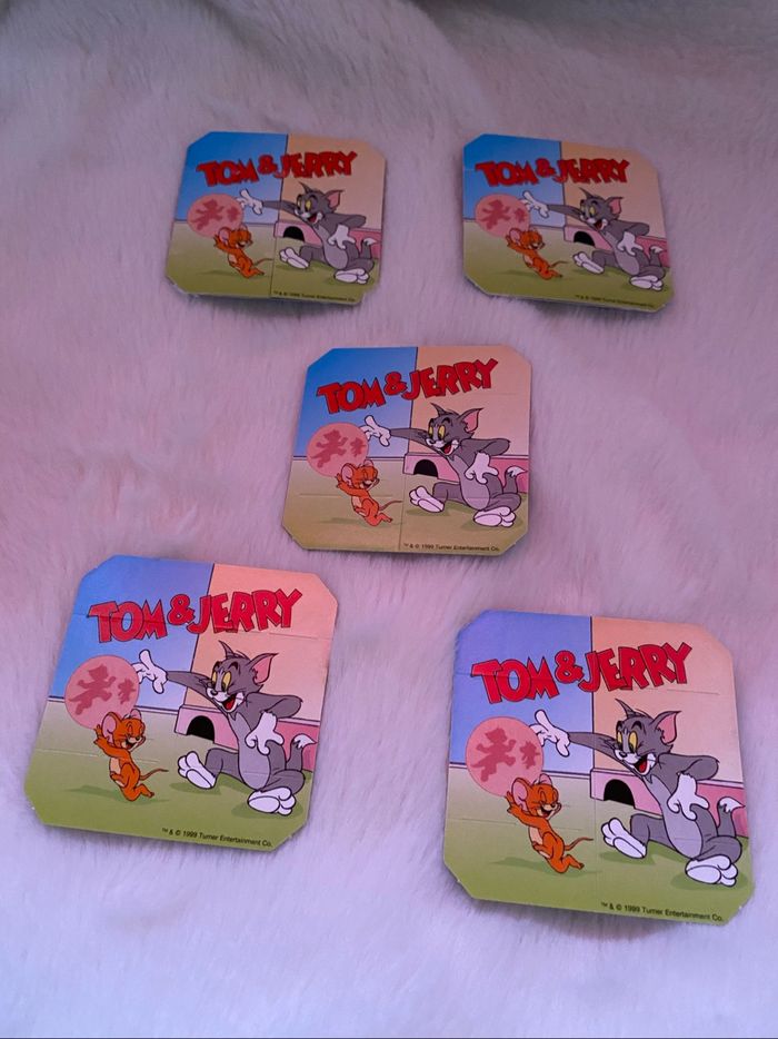 Lot de 5 cartes Tom et Jerry