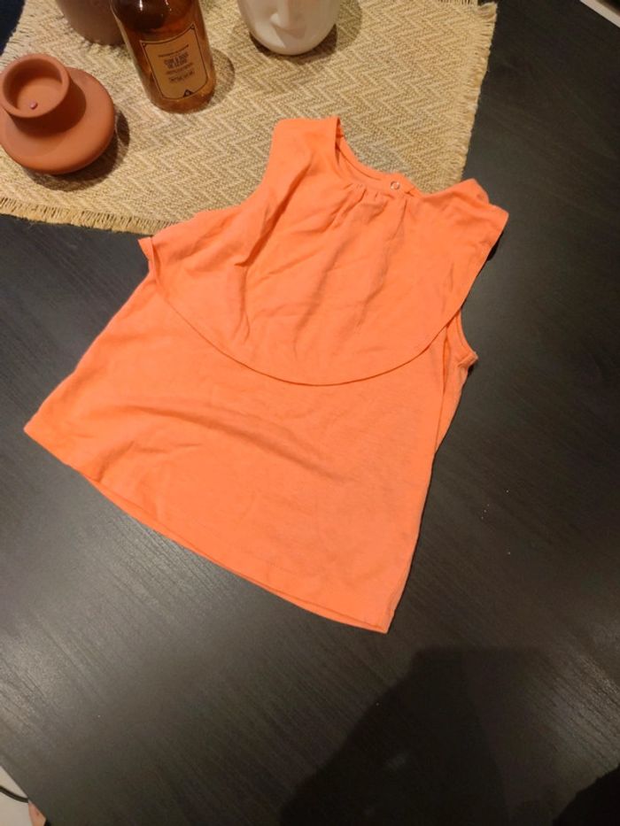 Débardeur orange fluo