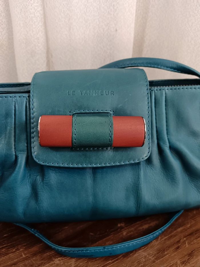 Le tanneur | Sac à main rare bleu canard - photo numéro 2