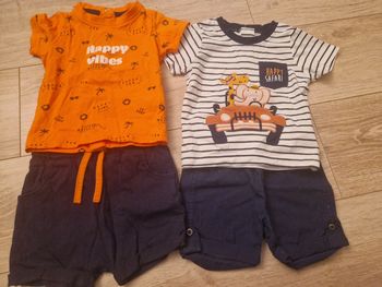 Lot 2 ensembles été bébé garçon, 6 mois, neufs
