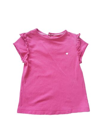 Kiabi - Tee-shirt manches courtes - Cœur blanc imprimé - Eco Conception (18 mois)