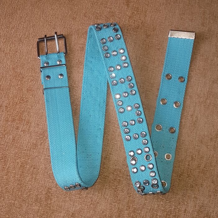 Ceinture bleu à strass, réglable - photo numéro 2