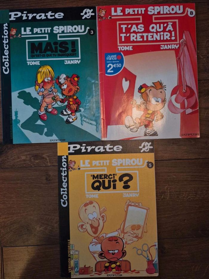 Lot de 3 bandes dessinées Le petit spirou