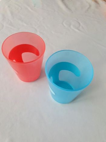 Lot 2 verre gobelet plastique enfant