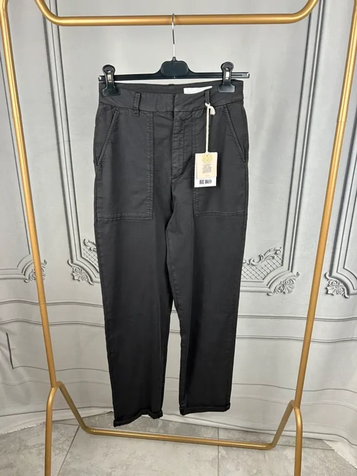 Pantalon cargo taille haute Gris Reiko W25 neuf