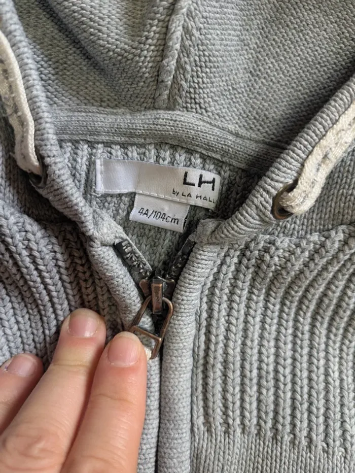 Veste grise zippée la halle 4 ans - photo numéro 2