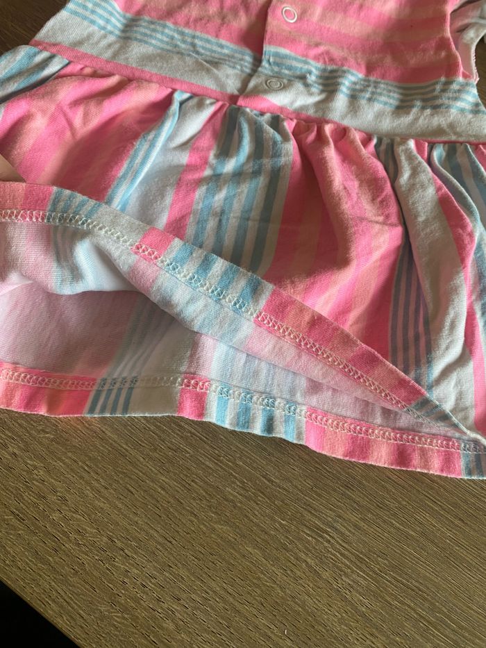 Robe bébé fille rose et bleu - photo numéro 5