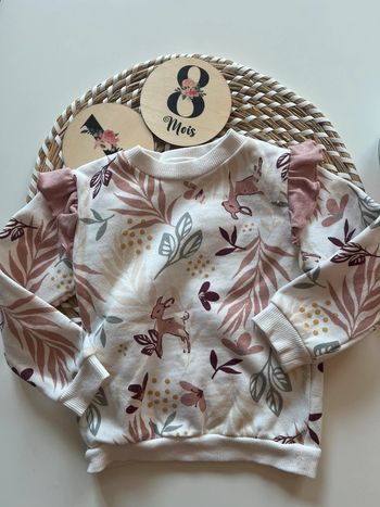Sweat rose et blanc - 18 mois - petit béguin