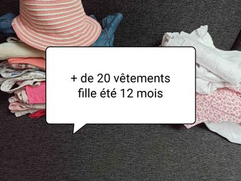 Lot de plus de 20 vêtements 12 mois fille