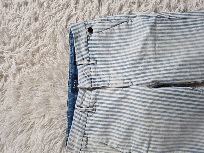 Pantalon Salsa rayé bleu - Taille 36 - Très bon état - photo numéro 2