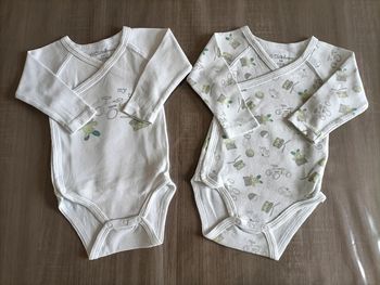 Lot de 2 bodies manches longues Kitchoun 3 mois