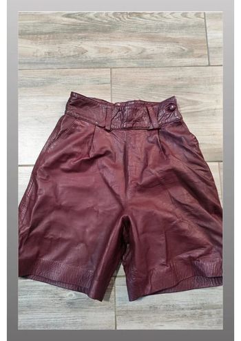 Short bordeaux 100% cuir fabriqué au Portugal Kast classic Taille 38