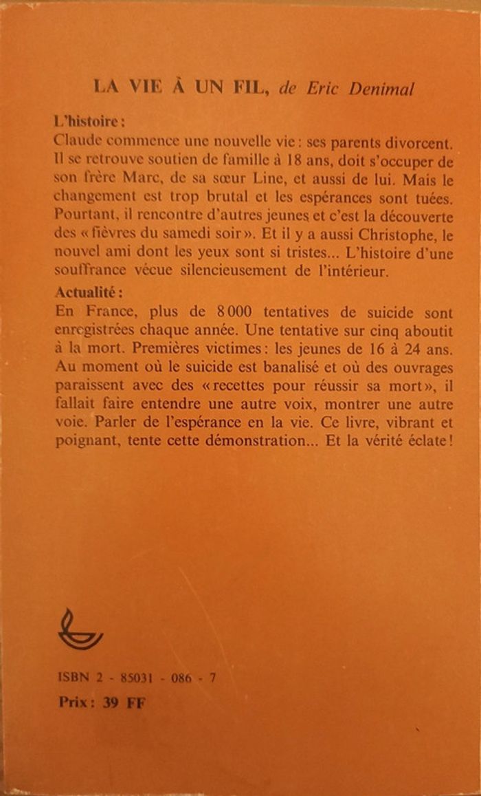 Livre : La vie à un fil - photo numéro 2