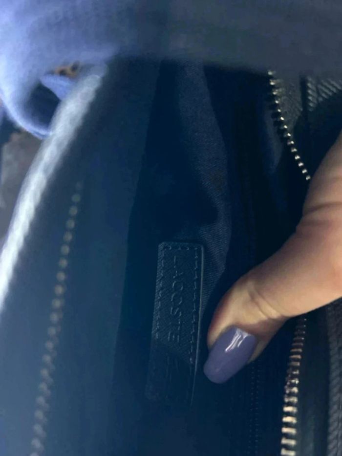 Sacoche Lacoste bandoulière bleu - photo numéro 5