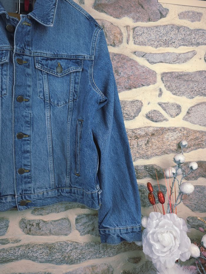 Veste en jeans bleu denim Homme/ Ado taille M marque River Island 🎸 - photo numéro 6