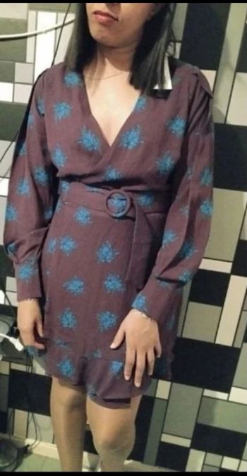Robe a fleurs bleues