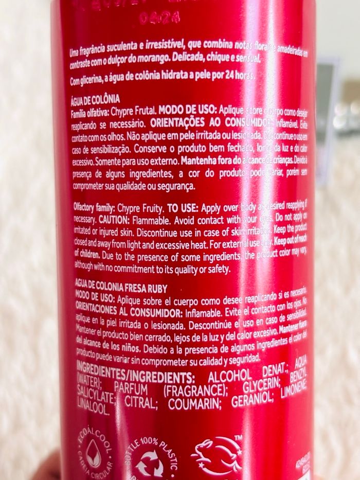 Body Splash Nativa Morango Rubi OBoticário - photo numéro 4