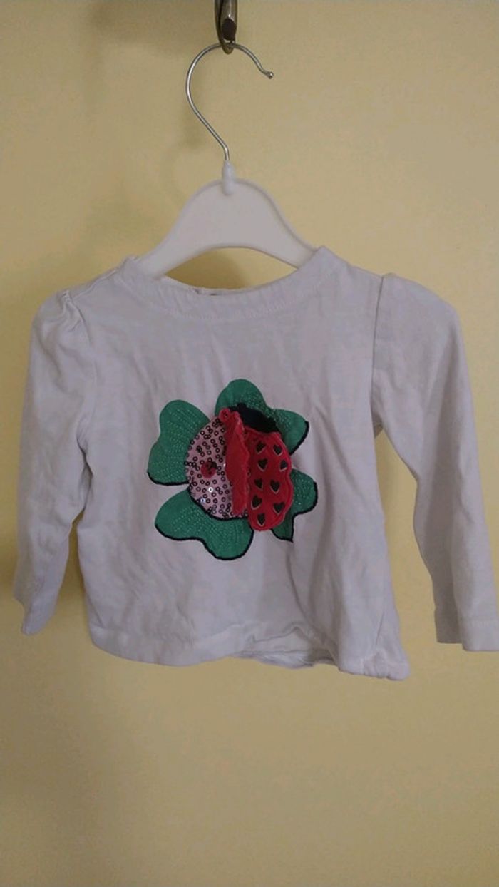 Maillot manches longues taille 9 mois (71cm) marque DPAM en très bon état.