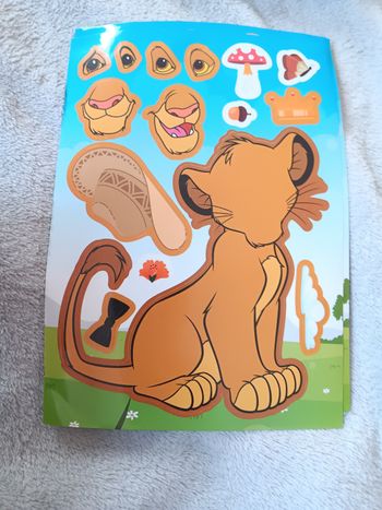 Puzzle stickers simba enfant le roi lion disney