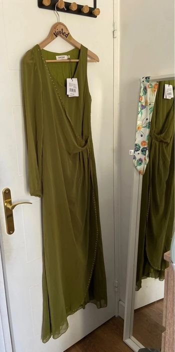 Robe longue kaki Naf Naf Taille S