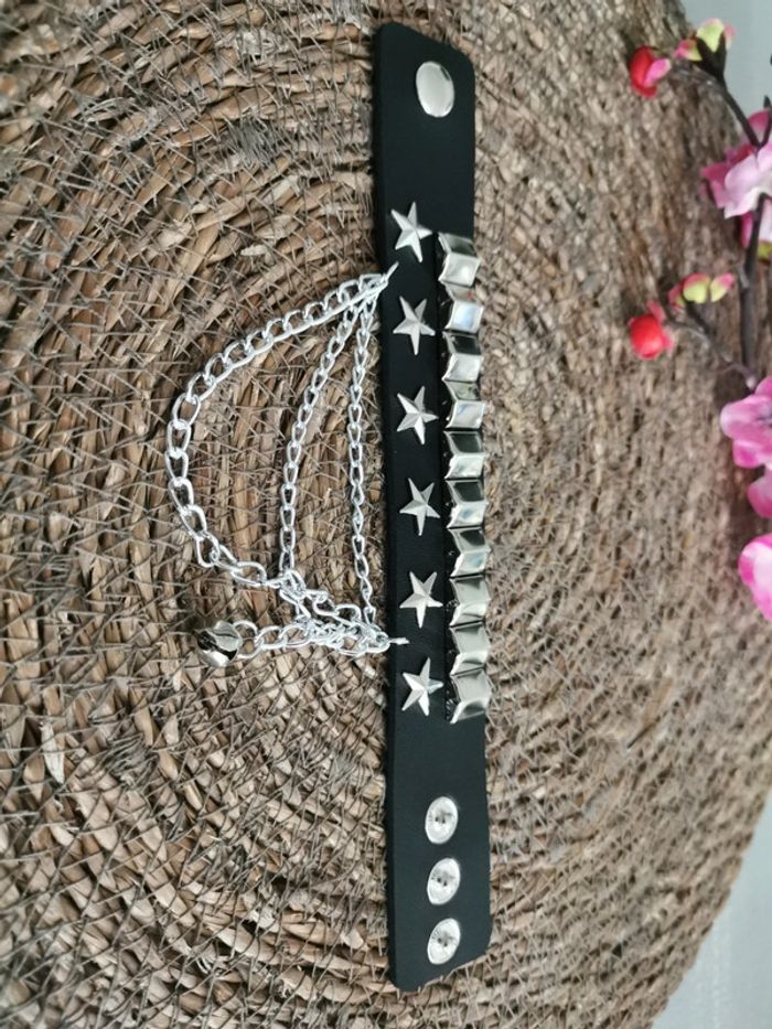 Bracelet punk étoiles et Rivets - photo numéro 2