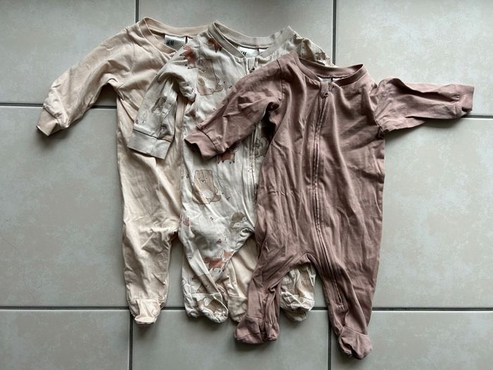 Lot 3 pyjamas coton 62 cm