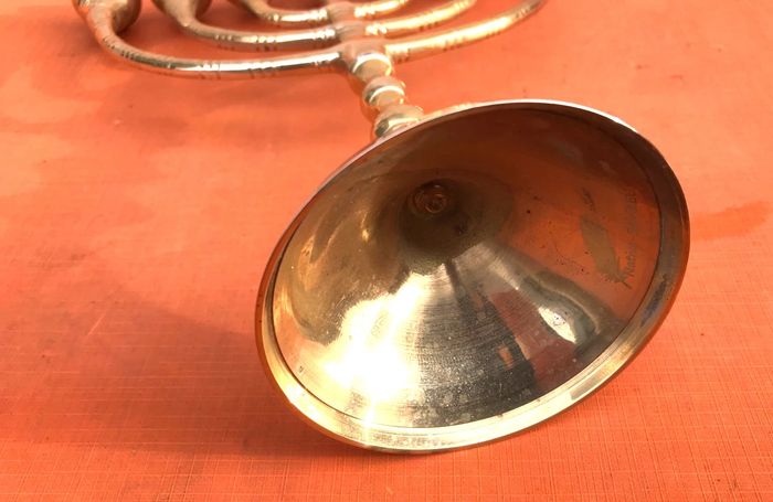 Menorah Chandelier 7 branches Laiton poli - photo numéro 3