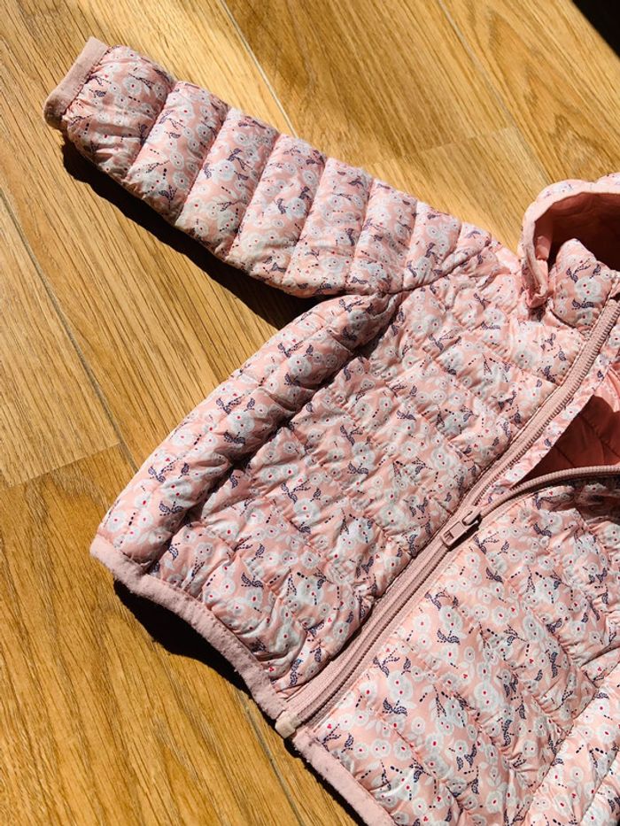 Blouson rose fleurs Bout’chou 12M - photo numéro 7