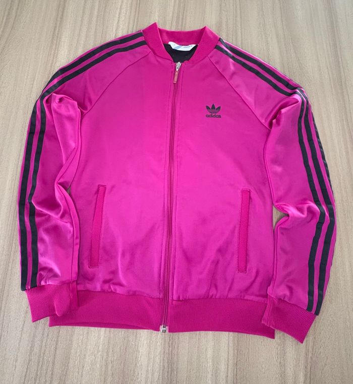 Veste Adidas vintage rose – Année 2000 - Taille 40 - Avec logo sur la doublure intérieur - photo numéro 2