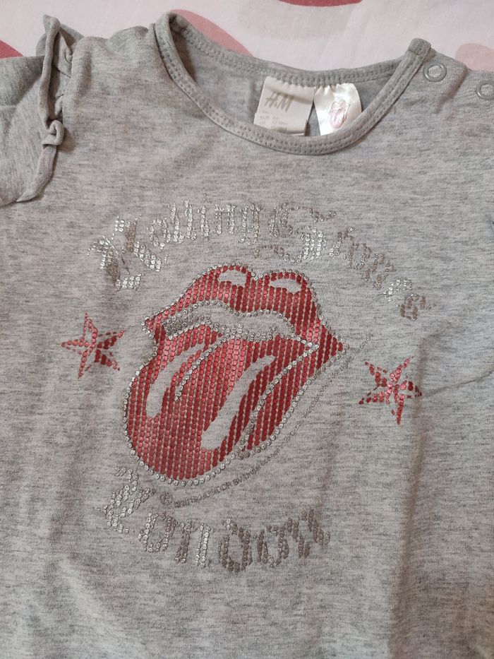 Tee shirt manches longues Rolling Stones London - 24 mois - Très bon état - H&M - photo numéro 4