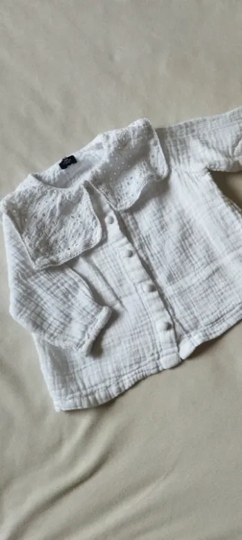 Blouse gaze col 6 MOIS