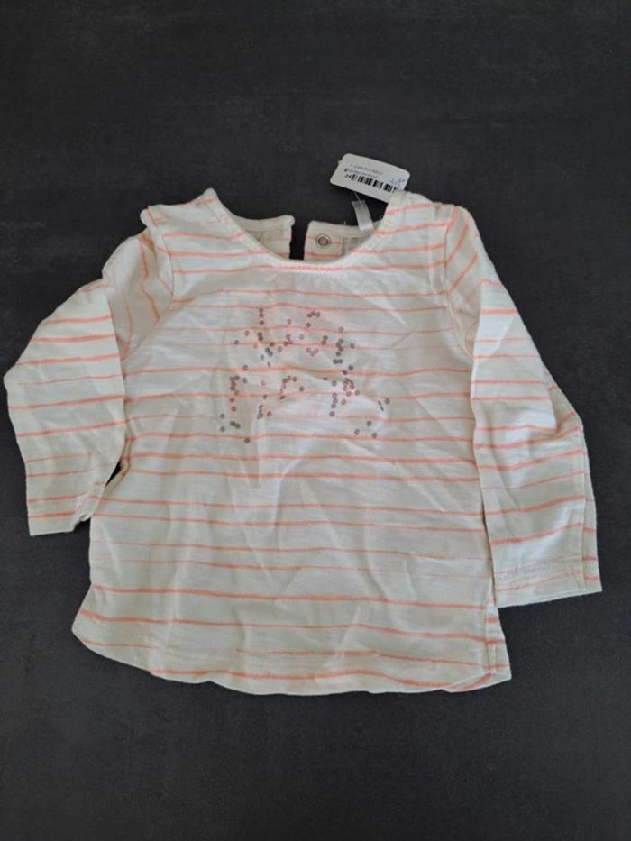 sous pull lignée saumon 9 mois