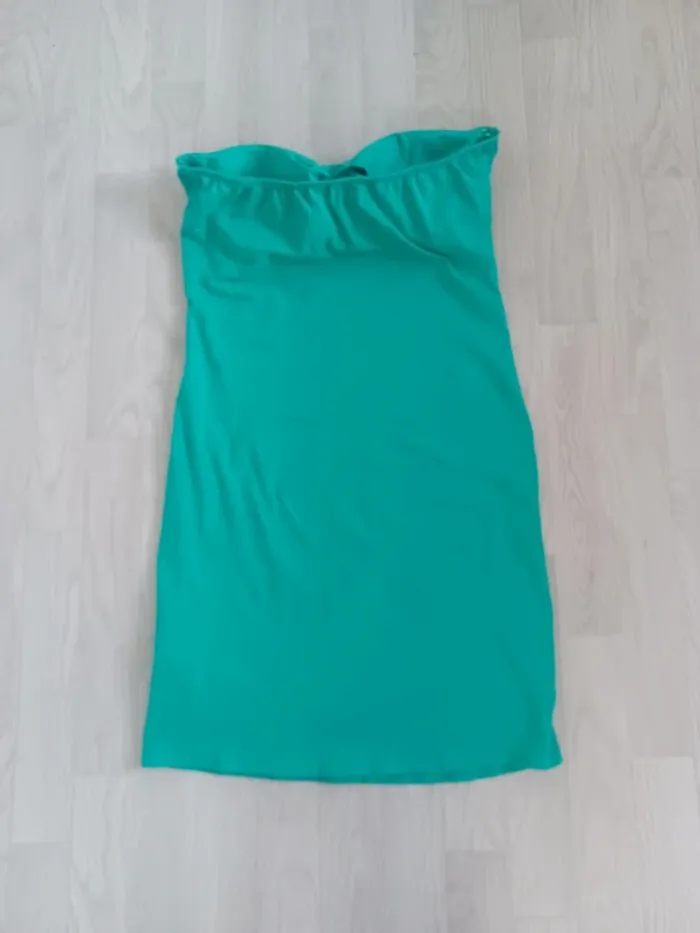 Robe bustier moulante verte mim - photo numéro 2