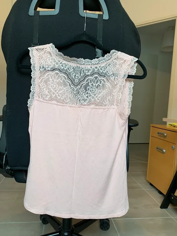 Débardeur rose poudré H&M taille M - photo numéro 4