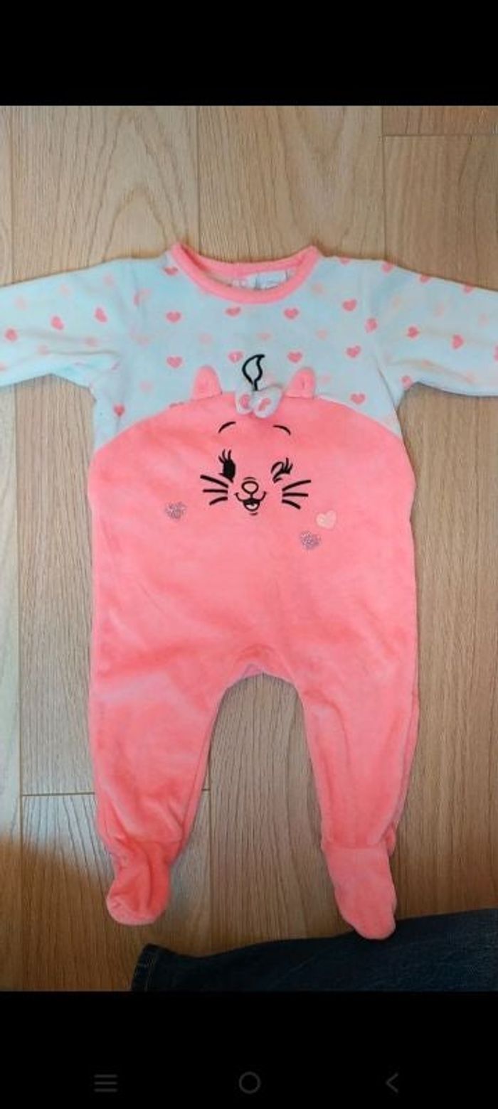Pyjama corail aristochat marie 6 mois