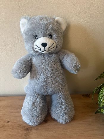 Doudou peluche chat gris bergère de France
