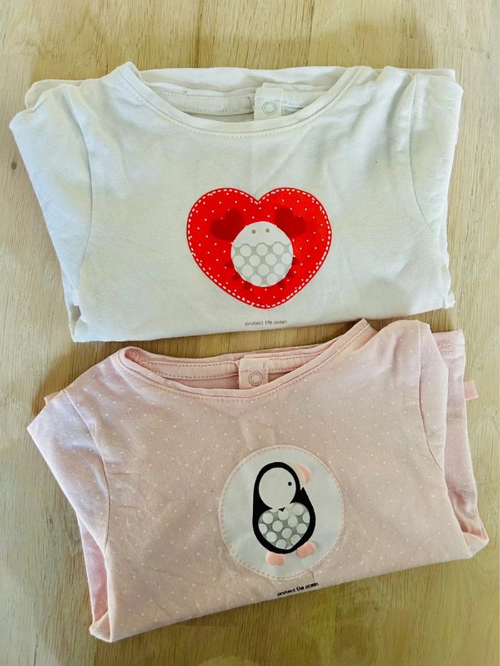 Lot de 2 t-shirts 6 mois Obaïbi
