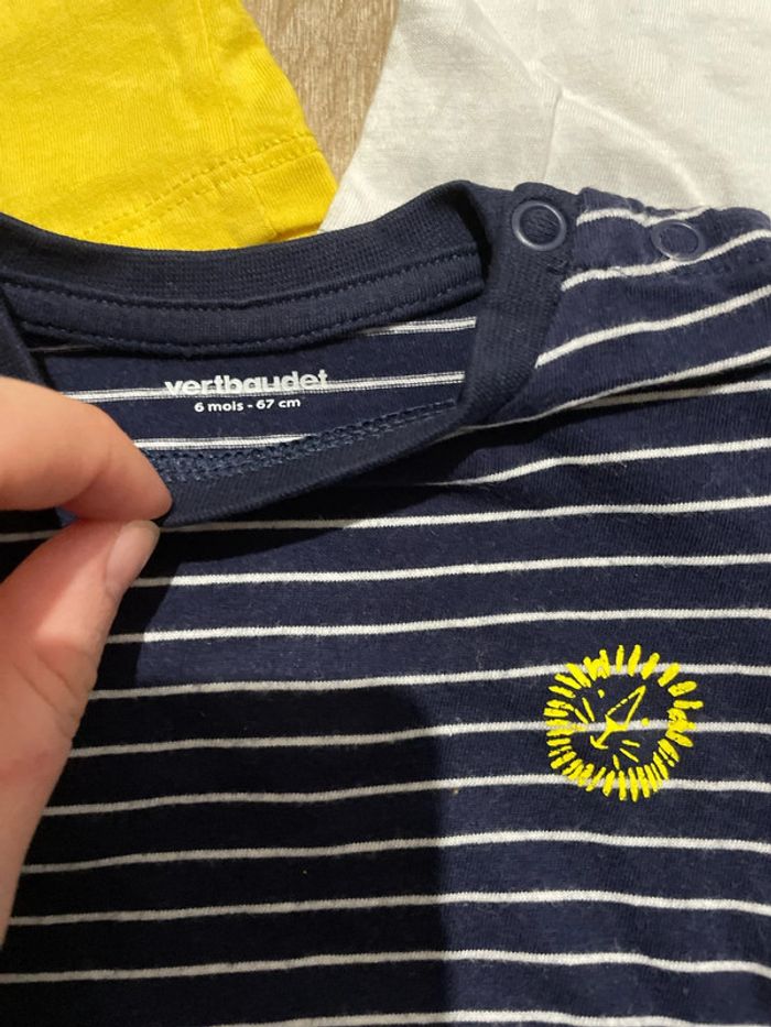 3 t-shirt verbaudet lion 6 mois - photo numéro 3