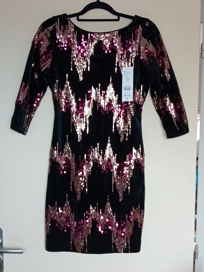 Robe de soirée en Sékin Cache cache Taille S Neuve