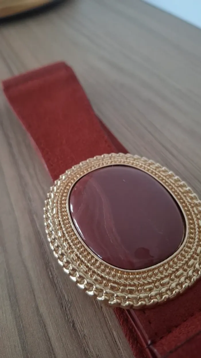 Ceinture élastique ajustable – Terracotta / Vieux rose  - Parfaite sur une robe - Neuve 🌸 - photo numéro 4