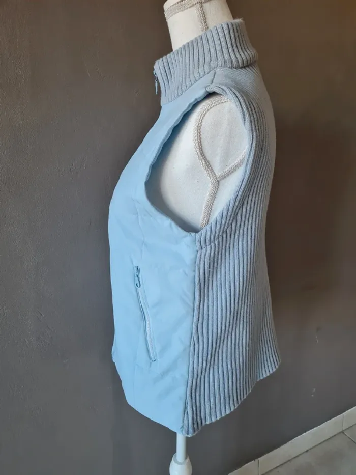 Veste bi-matieres sans manches - photo numéro 2