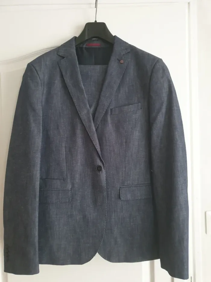 Costume homme bleu gris – Élégant & intemporel - photo numéro 2