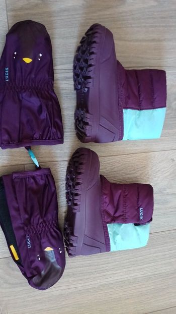 Ensemble bottes de ski et moufles de ski décathlon