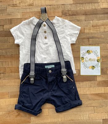 Ensemble salopette short 6mois