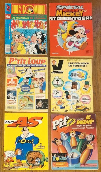 Lot 6 anciens magazines vintage