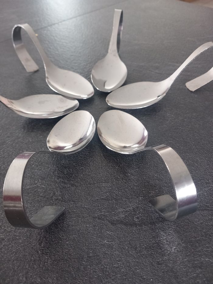 Lot de 6 cuillères apéritives en inox - photo numéro 2